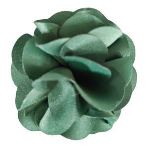 MEN'S LARGE SOLID HUNTER GREEN LAYERED LAPEL PIN FLOWER.